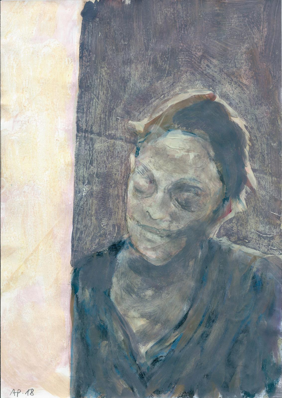 Augustin Pasquier, Portrait de Magali dans les fumées, 2018